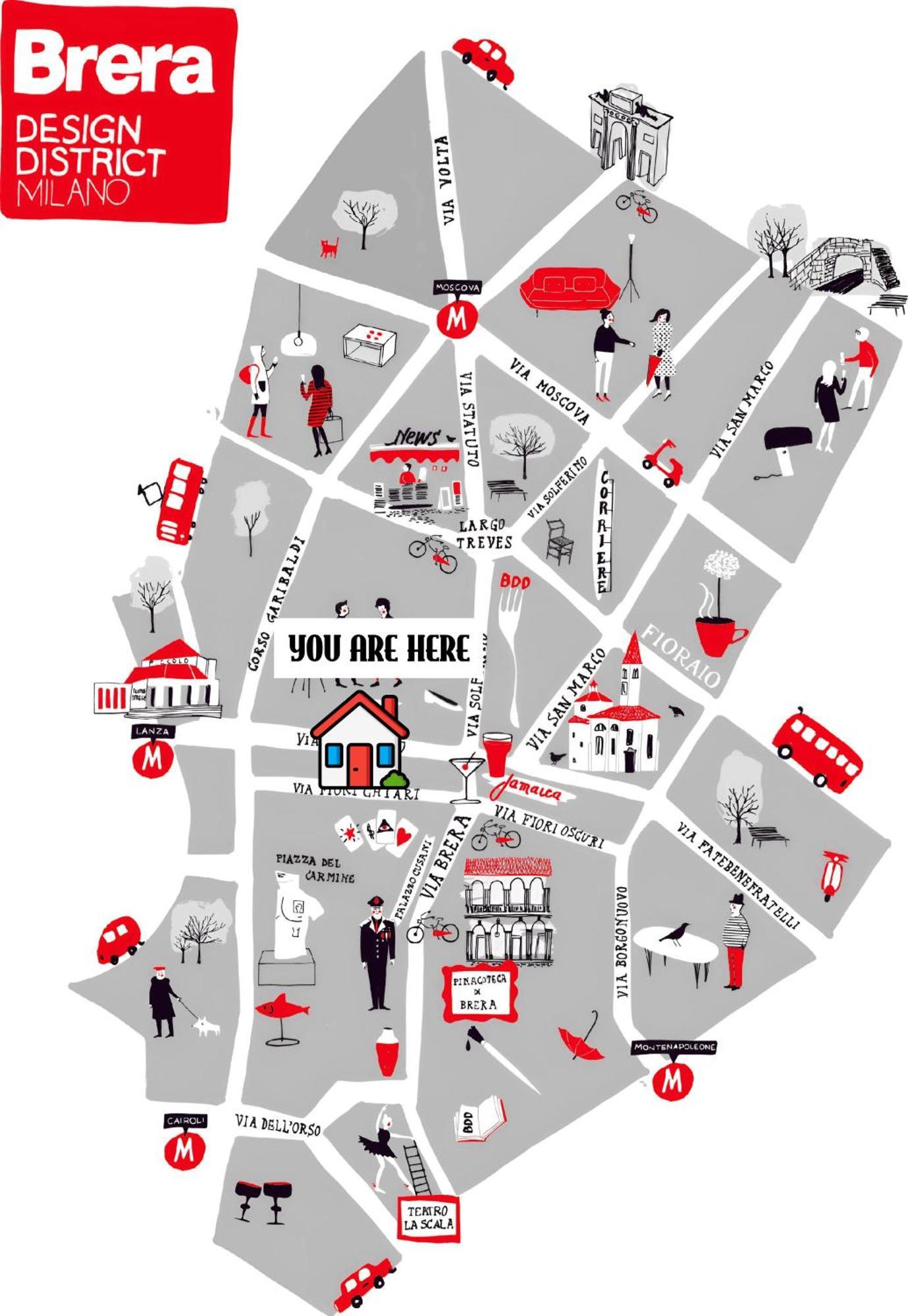Brera Vip Spotlight - Brera - Duomo - Castello Sforzesco - Lanza Metro M2 Milão Exterior foto